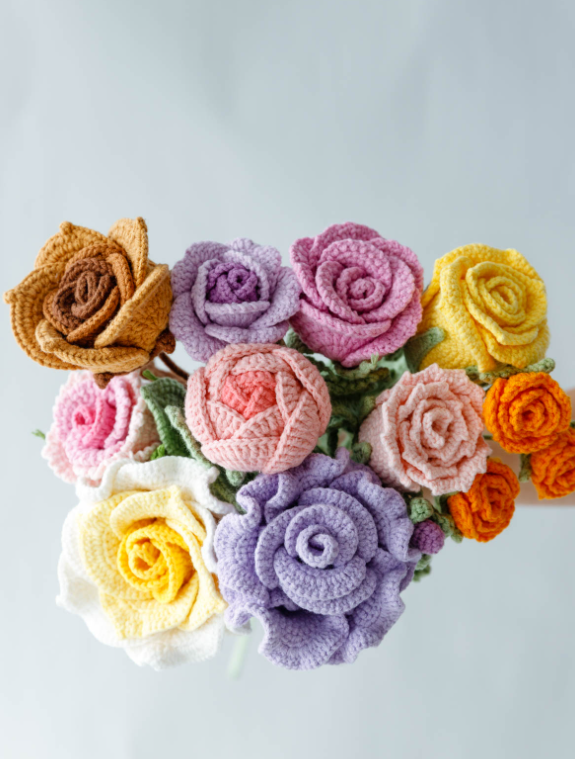 Crochet Rose Bouquet Pattern PDF | DIY Flower Tutorial | Instant Digital Download