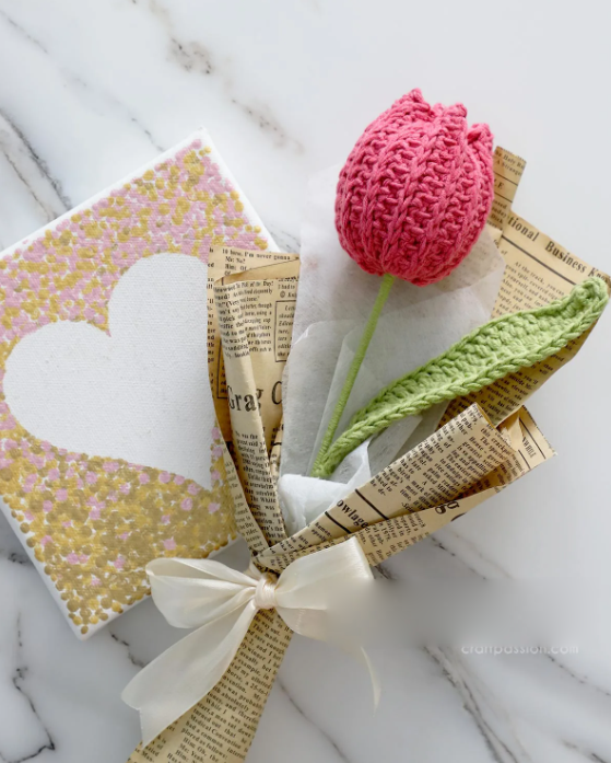 Crochet Tulip Bouquet Pattern PDF | DIY Flower Gift | Instant Digital Download