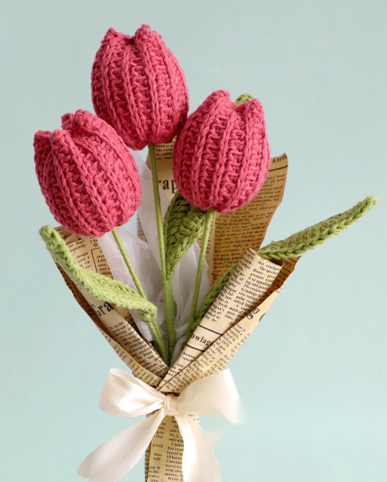 Crochet Tulip Bouquet Pattern PDF | DIY Flower Gift | Instant Digital Download