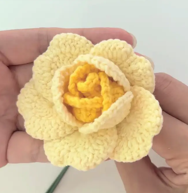 Yellow Rose Crochet Pattern PDF | DIY Flower Tutorial | Instant Digital Download 🌹